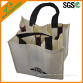 Custom recycle non woven wine bag with logo, wine bottle carrier